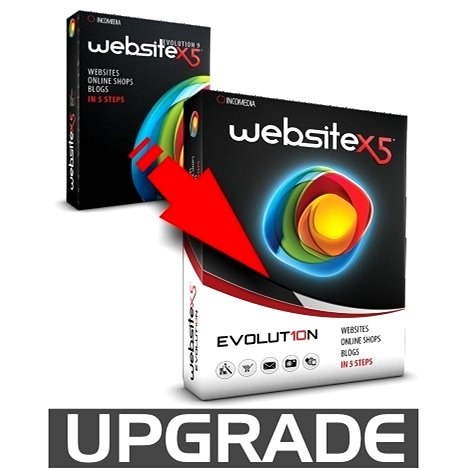 WebSite X5 Evolution upgrade (elektronická licence) - Elektronická licence