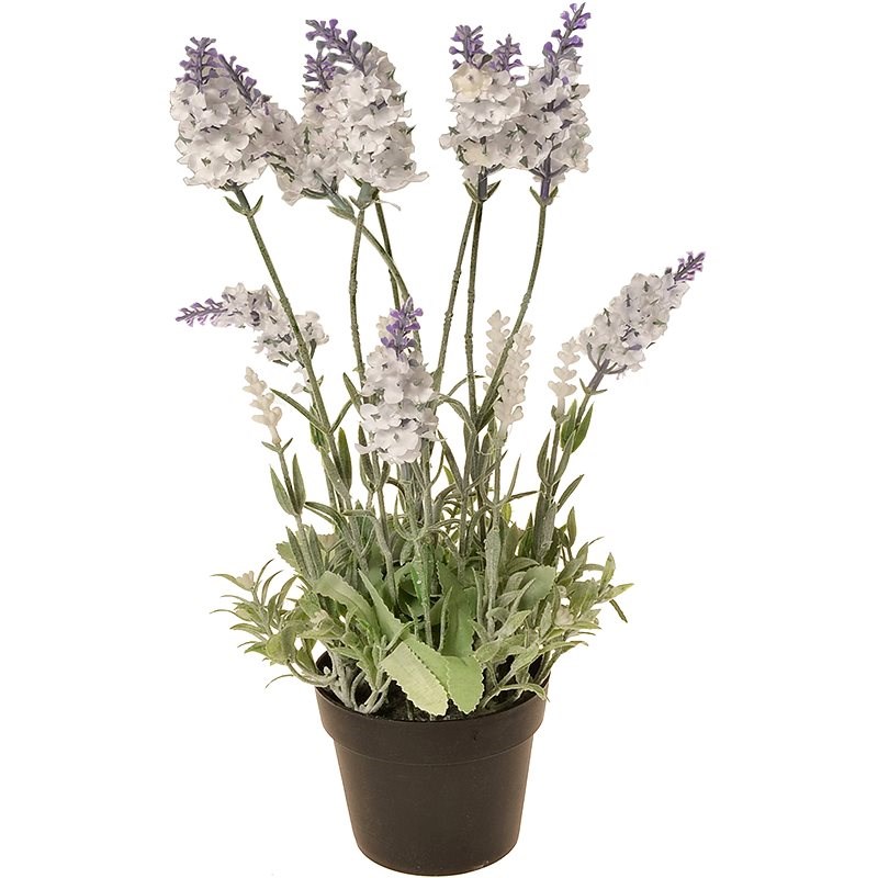 evergreen levandule 16 kvetu v kvetinaci vyska 38 cm barva bila umela kvetina alza cz