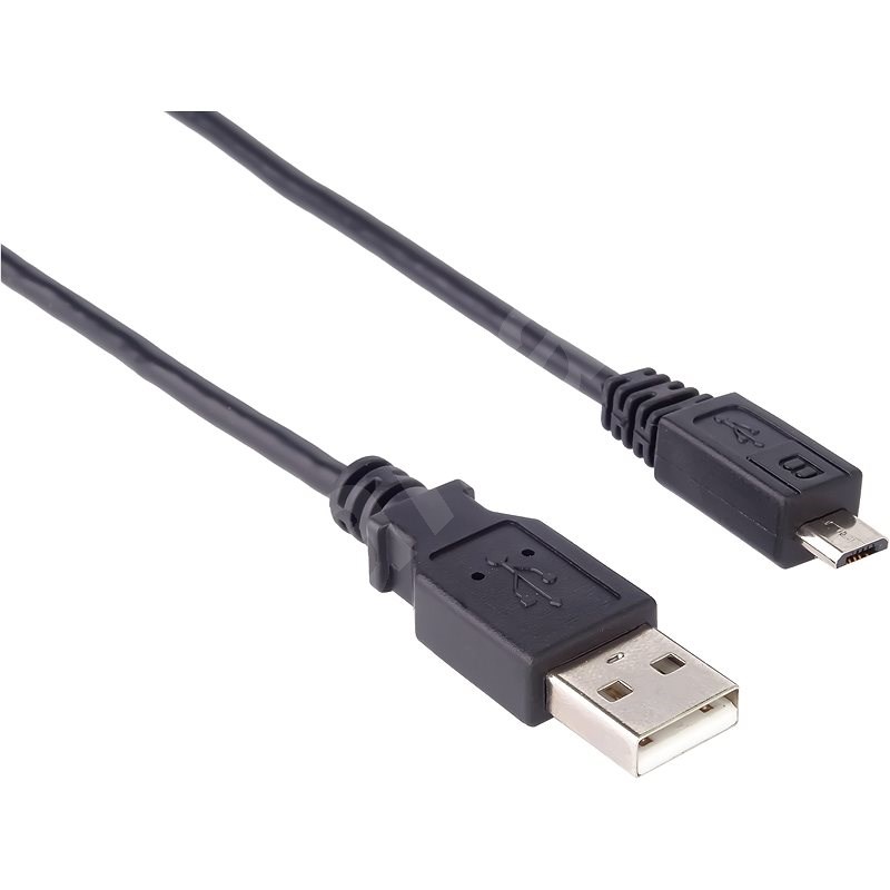 PremiumCord USB 2.0 propojovací A-B micro 2m černý - Datový kabel