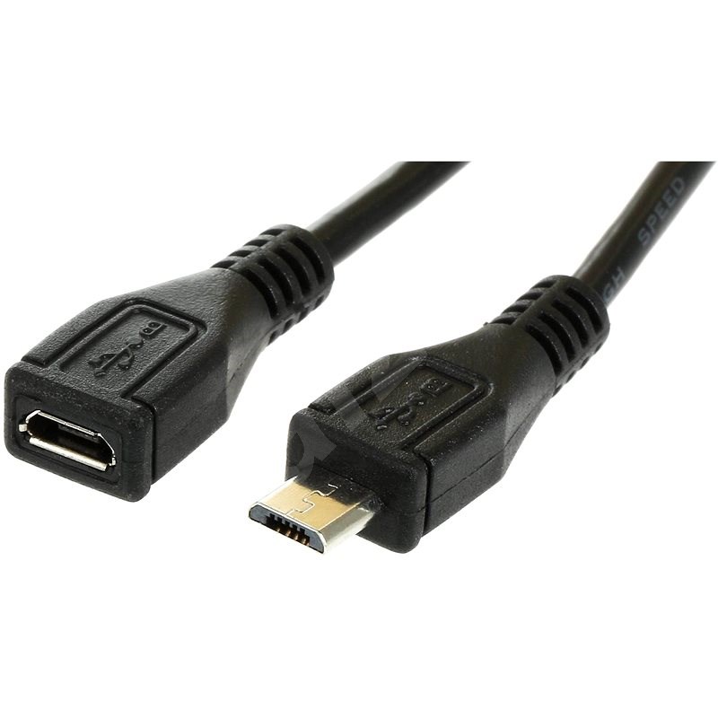 PremiumCord micro USB 2.0 prodlužovací 2m - Datový kabel