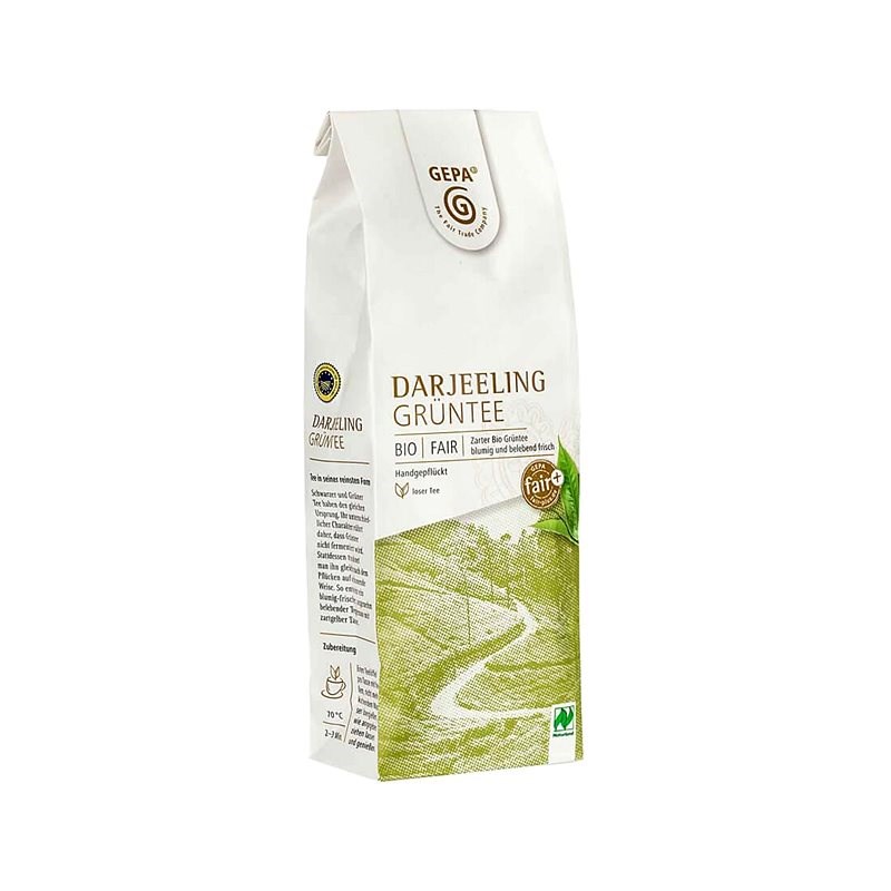 Gepa BIO Fairtrade Green tea with Darjeeling Exclusive, 100g - Tea