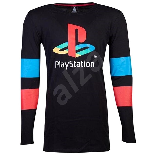 Playstation - Logo Striped Army - tričko XXL - Tričko