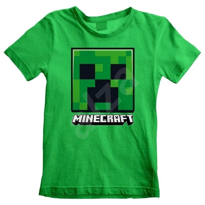 Minecraft - Creeper Face - dětské tričko - 9-11 let - Tričko