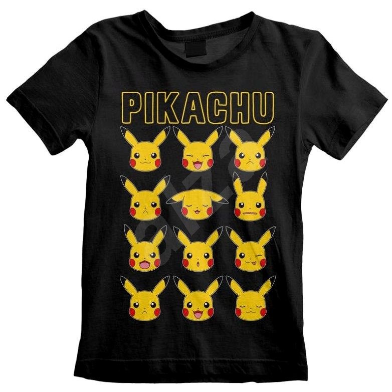 Pokémon - Pikachu Faces - dětské tričko - 7-8 let - Tričko