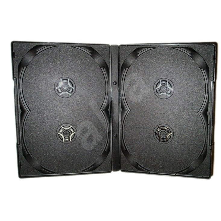 Krabička na 4ks - černá, 14mm, 10pack - Obal na CD/DVD