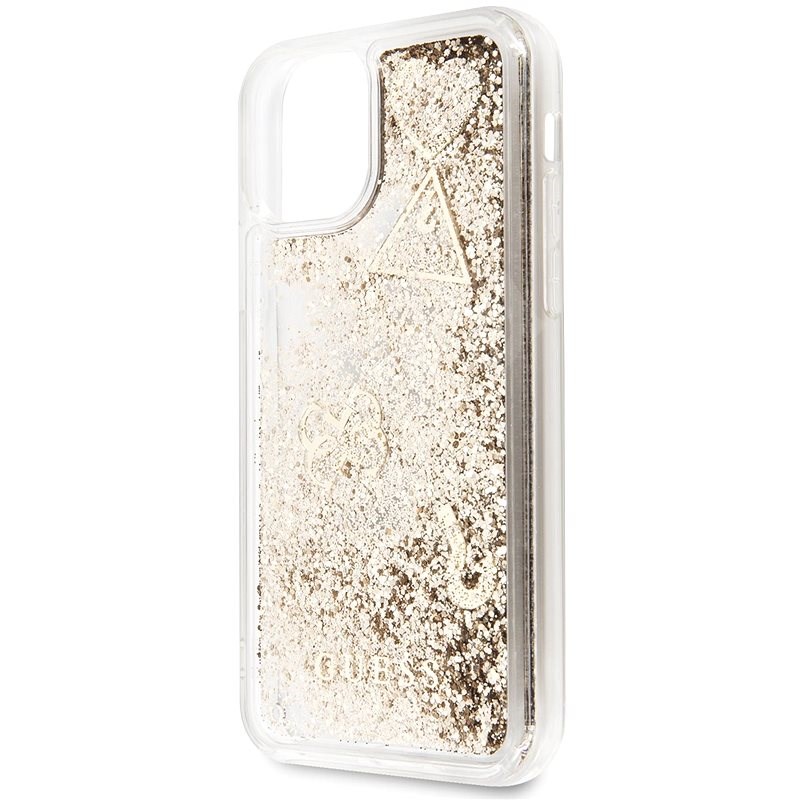Guess Glitter Hearts pro iPhone 11 Gold (EU Blister) - Kryt na mobil