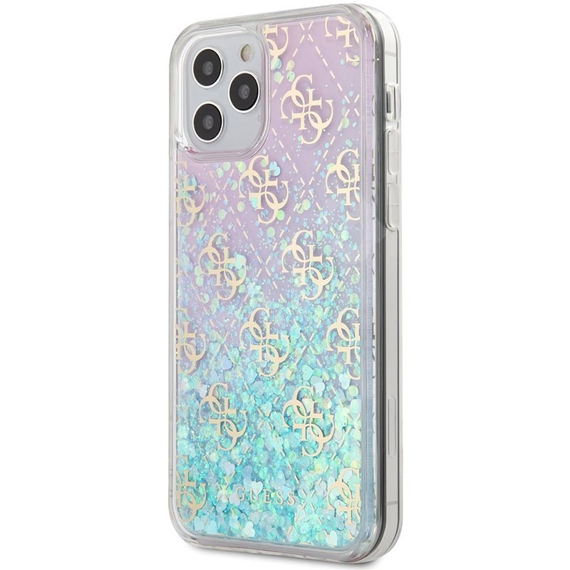 Guess 4G Liquid Glitter pro Apple iPhone 12 Pro Max Iridescent - Kryt na mobil