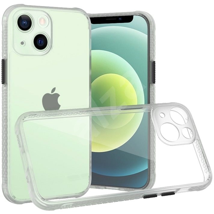 Hishell two colour clear case for iphone 13 mini white - Kryt na mobil