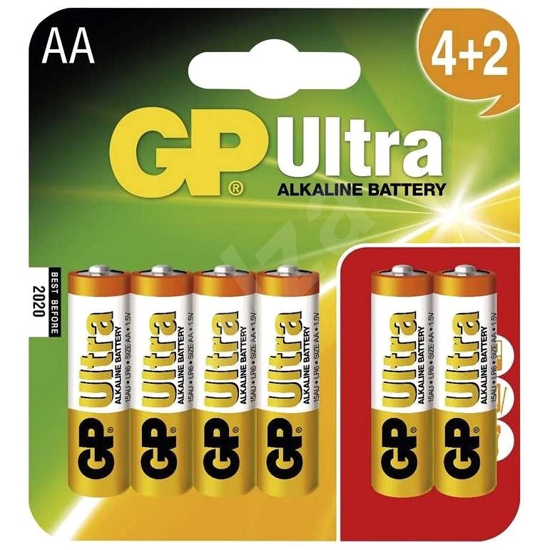 GP Ultra Alkaline LR06 (AA) 4+2ks v blistru - Jednorázová baterie
