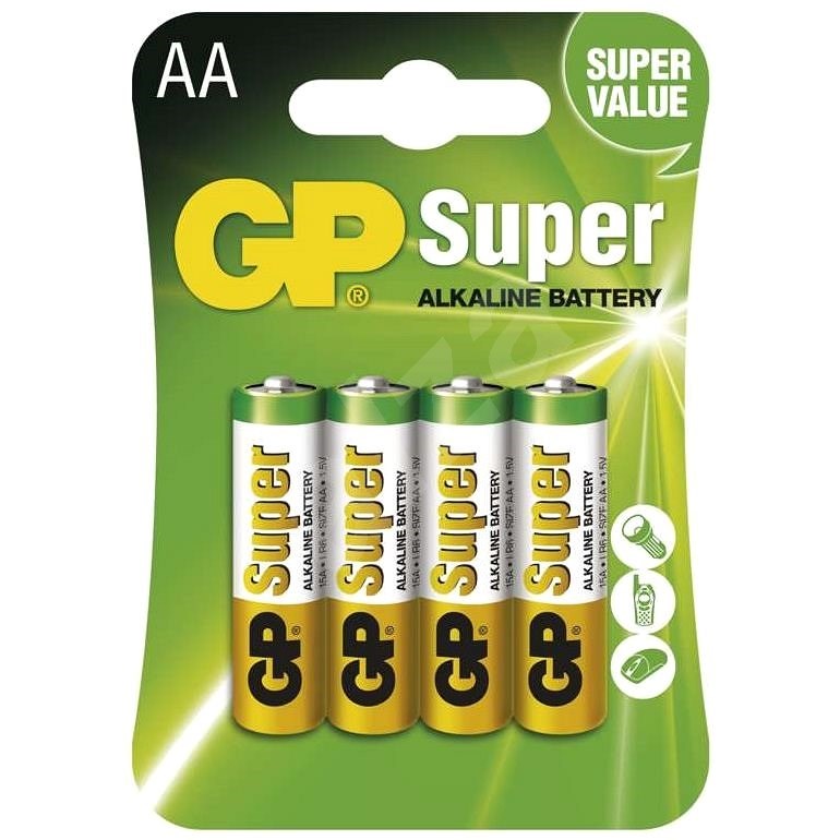 GP Super Alkaline LR6 (AA) 4ks v blistru - Jednorázová baterie