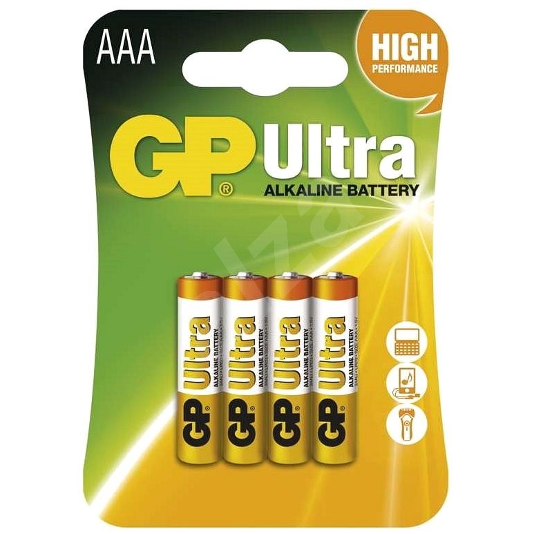 GP Ultra Alkaline LR03 (AAA) 4ks v blistru - Jednorázová baterie