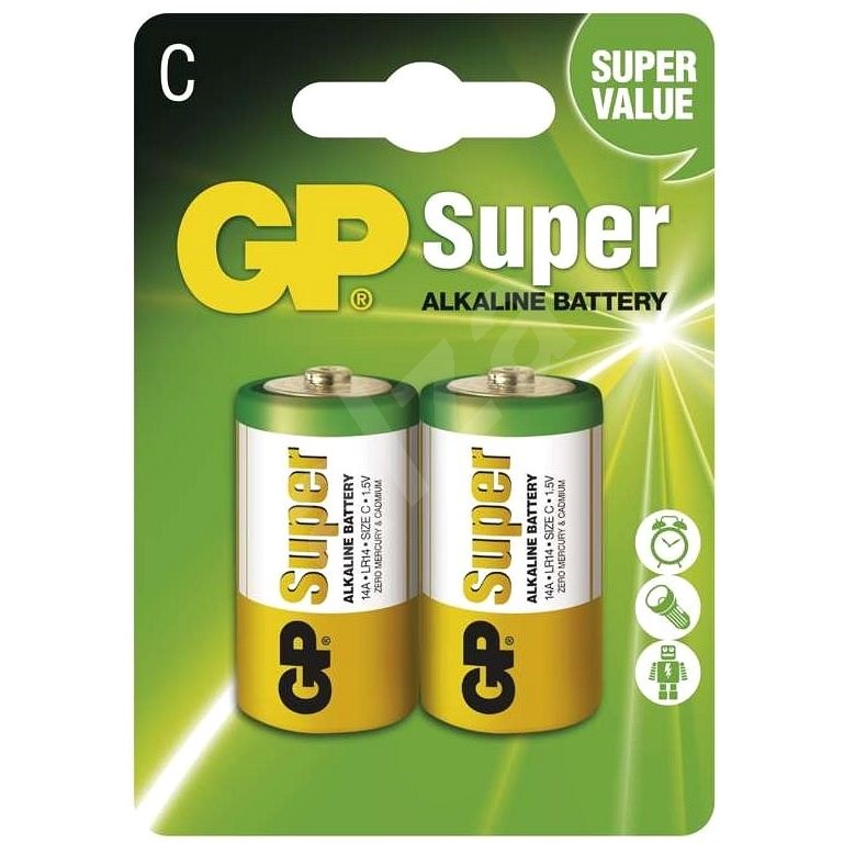 GP Super Alkaline LR14 (C) 2ks v blistru - Jednorázová baterie