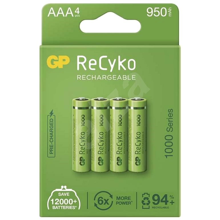 GP ReCyko 1000 AAA (HR03), 4 ks - Nabíjecí baterie