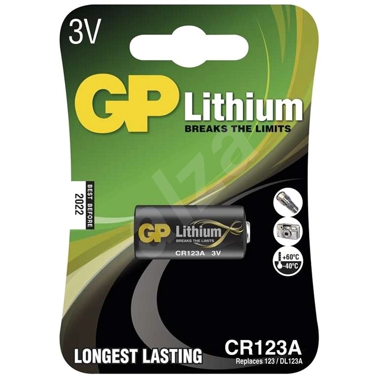 GP CR123A lithiová 1ks v blistru - Jednorázová baterie