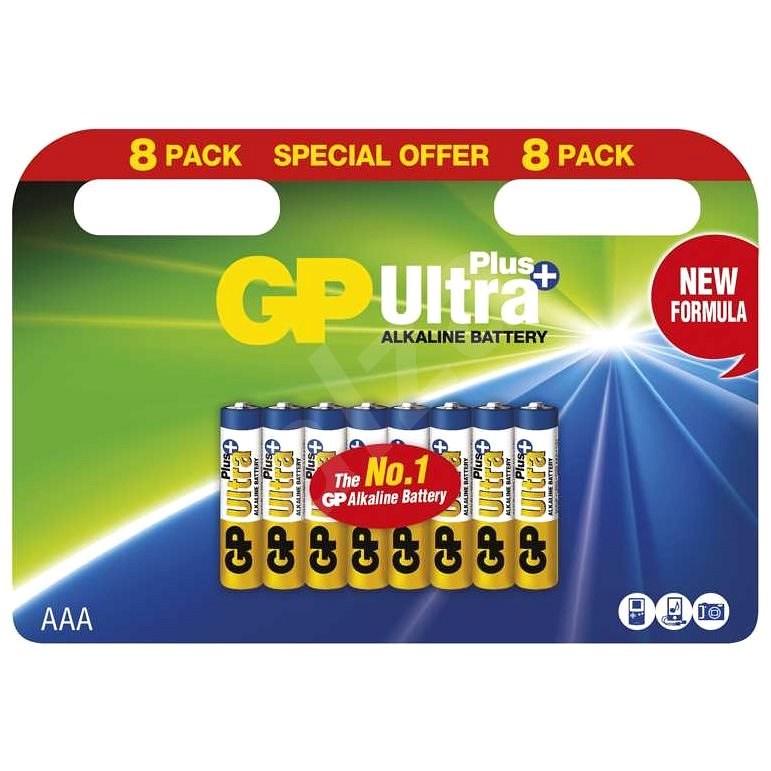 GP Alkalická baterie GP Ultra Plus AAA (LR03), 8 ks - Jednorázová baterie