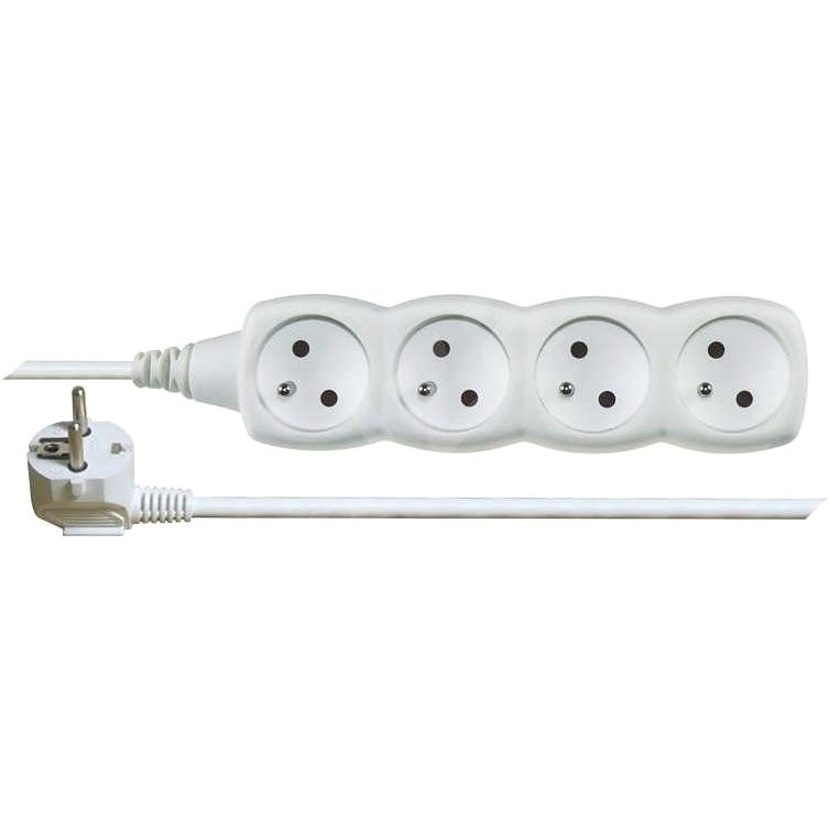 EMOS Prodlužovací kabel – 4 zásuvky, 7m, bílý - Prodlužovací kabel