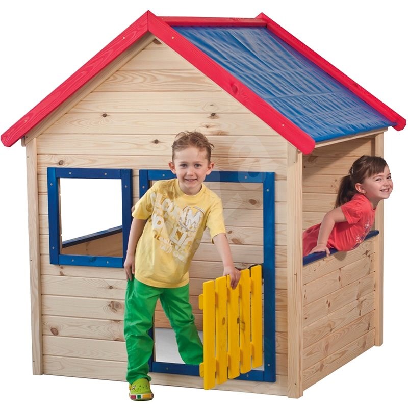 Woody Zahradní domeček s barevným lemováním - Dětský domeček