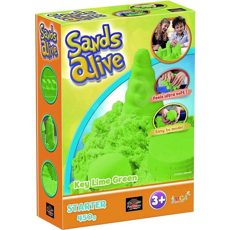 Sands Alive! Barevný písek zelený - Kreativní sada