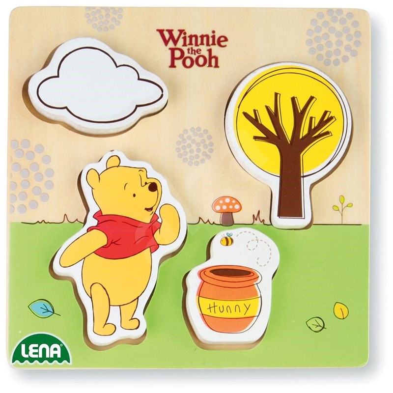 Dřevěné puzzle Winnie the Pooh, medvěd - Vkládačka