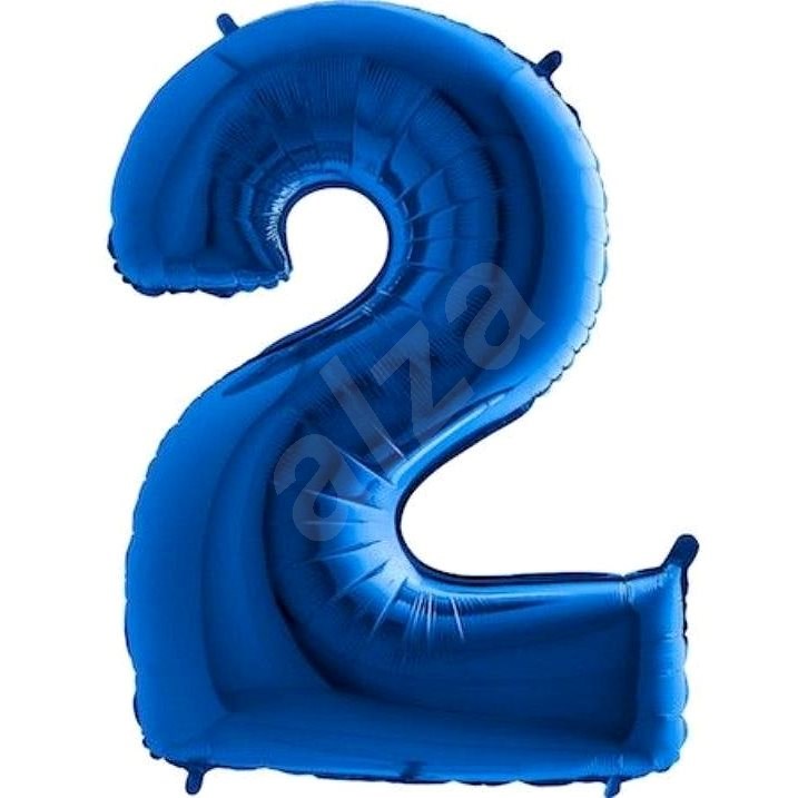 Balón foliový číslice modrá - blue 102 cm - 2 - Balonky