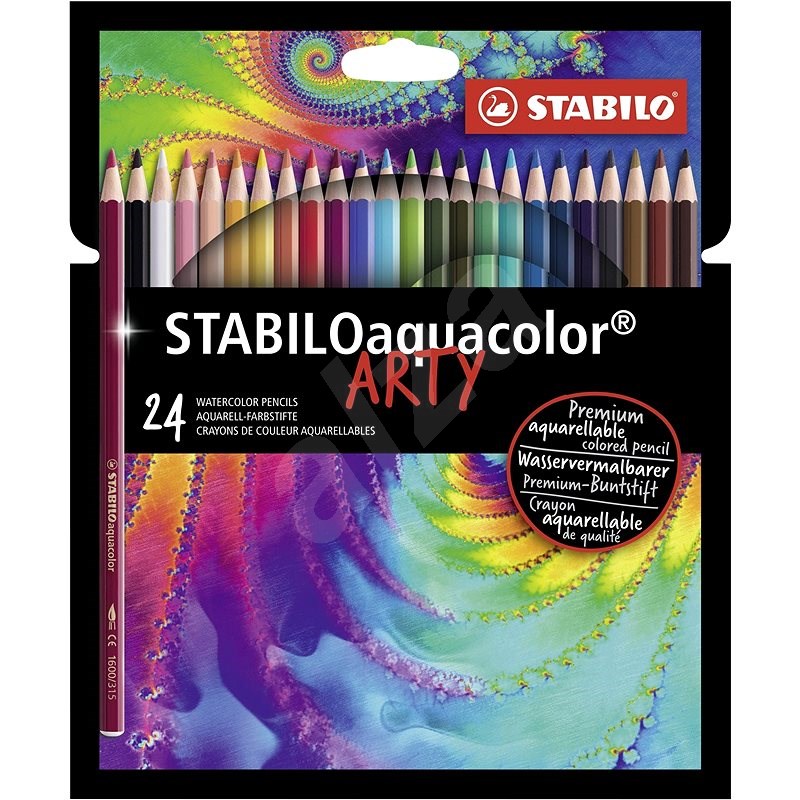 STABILOaquacolor kartonové pouzdro ARTY 24 barev - Pastelky