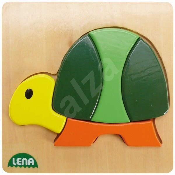 Lena Dřevěné puzzle - želva - Vkládačka