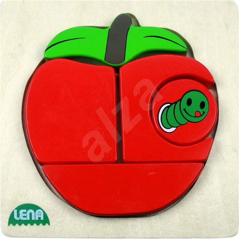 Lena Dřevěné puzzle - jablko - Vkládačka