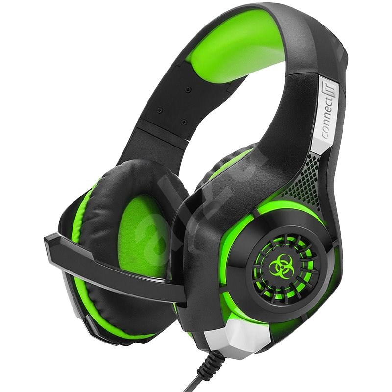 CONNECT IT CHP-4510-GR Gaming Headset BIOHAZARD zelená - Herní sluchátka