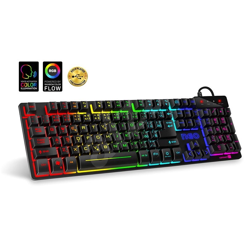 CONNECT IT Neo Pro Gaming Keyboard black - CZ/SK - Herní klávesnice