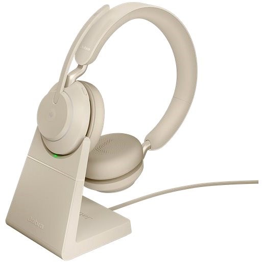 Jabra Evolve2 65 MS Stereo USB-A Stand Beige - Bezdrátová sluchátka