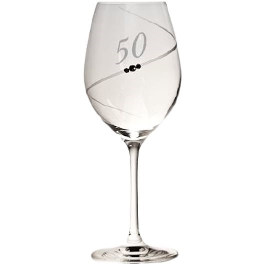 B.BOHEMIAN Jubilejní sklenička na víno "50" 470 ml COSMIC 1 ks - Sklenice na červené víno