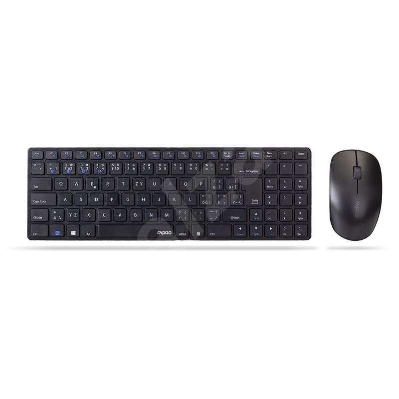 Rapoo 9300M Set, černá - CZ/SK - Set klávesnice a myši