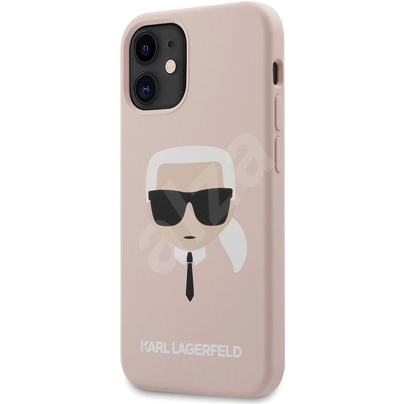 Karl Lagerfeld Head pro Apple iPhone 12 Mini Light Pink - Kryt na mobil