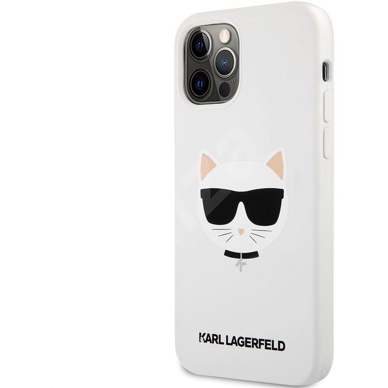 Karl Lagerfeld Choupette Head Silikonový Kryt pro Apple iPhone 12 Pro Max White - Kryt na mobil