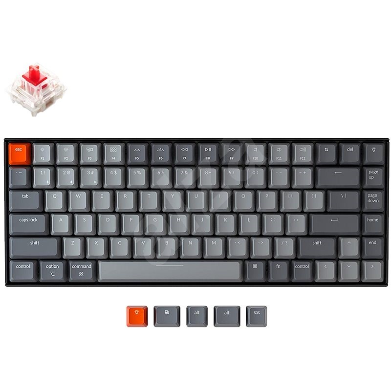 Keychron K2 Gateron Red, RGB Backlight - US - Herní klávesnice