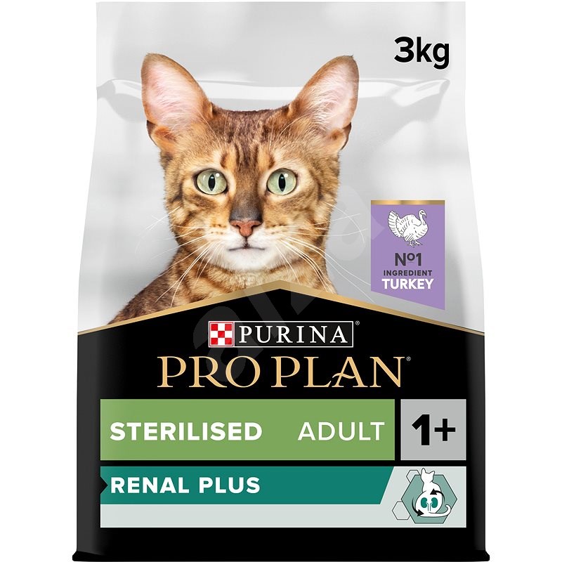 Pro Plan Cat Sterilised Optirenal s krůtou 3 kg - Granule pro kočky