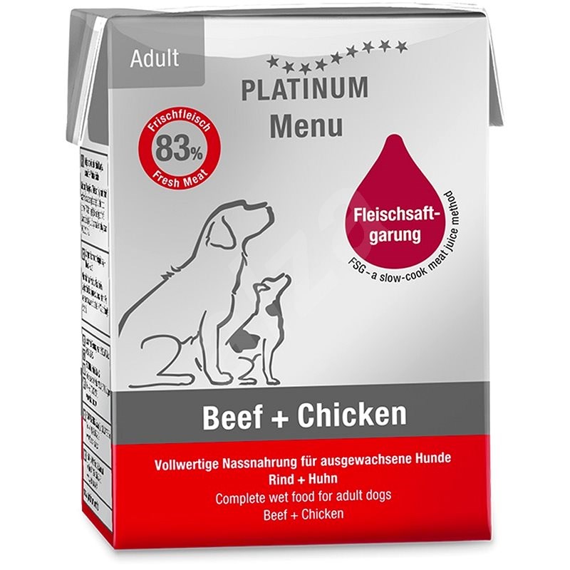 Platinum Natural Menu Beef Chicken - Pate for Dogs