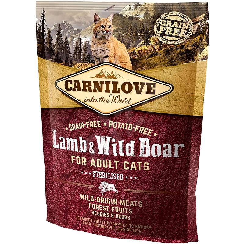Carnilove lamb & wild boar for adult cats – sterilised 400 g - Granule pro kočky