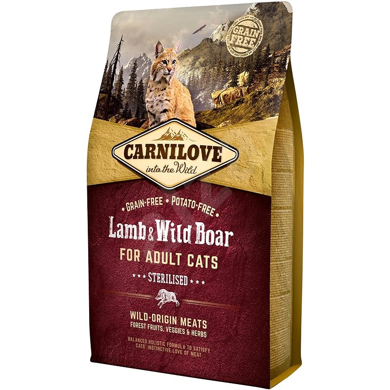 Carnilove lamb & wild boar for adult cats – sterilised 2 kg - Granule pro kočky