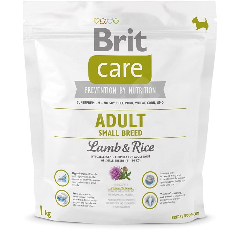 Brit Care Adult Small Breed Lamb & Rice 1 kg - Granule pro psy