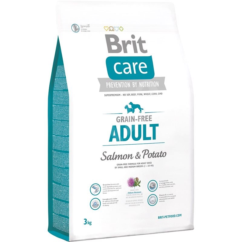 Brit Care grain-free adult salmon & potato 3 kg - Granule pro psy