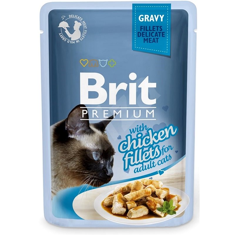 Brit Premium Cat Delicate Fillets in Gravy with Chicken 85 g - Kapsička pro kočky