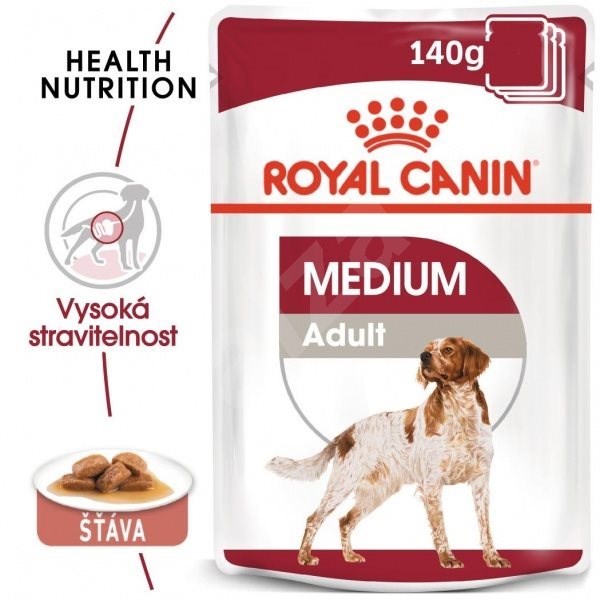 Royal Canin Medium Adult 10 × 140 g - Kapsička pro psy