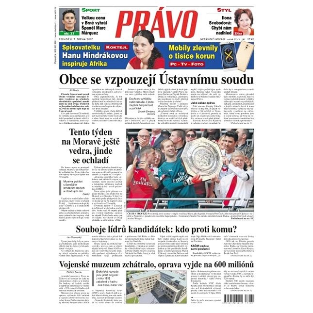 Právo - 07-08-2017 - Elektronické noviny