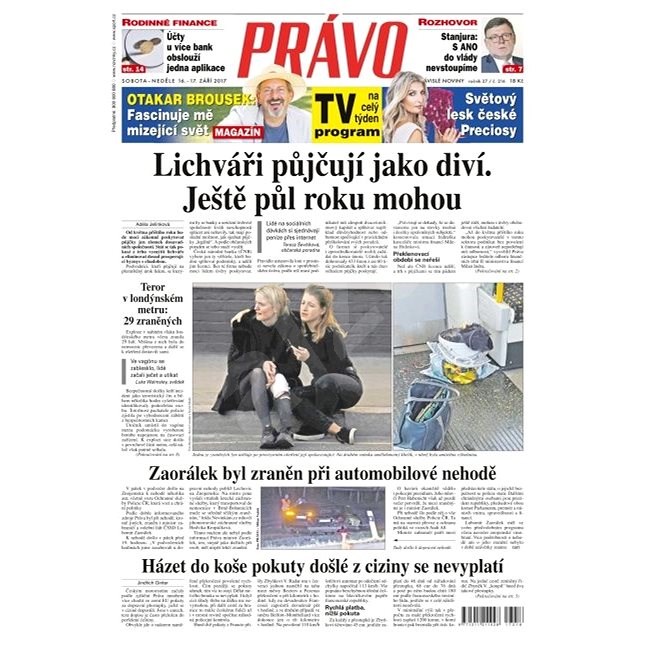 Právo - 16-09-2017 - Elektronické noviny