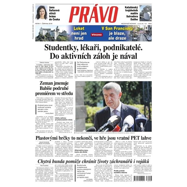 Právo - 01-06-2018 - Elektronické noviny