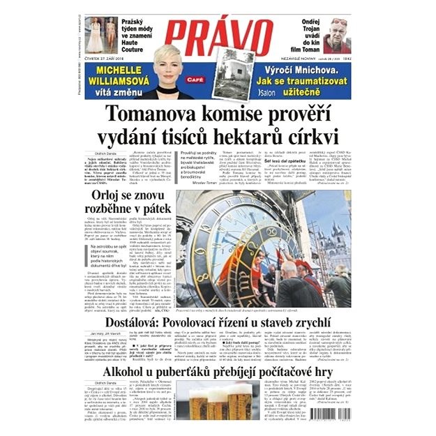 Právo - 27-09-2018 - Elektronické noviny