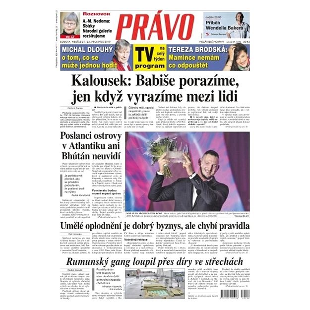 Právo - 21-12-2019 - Elektronické noviny