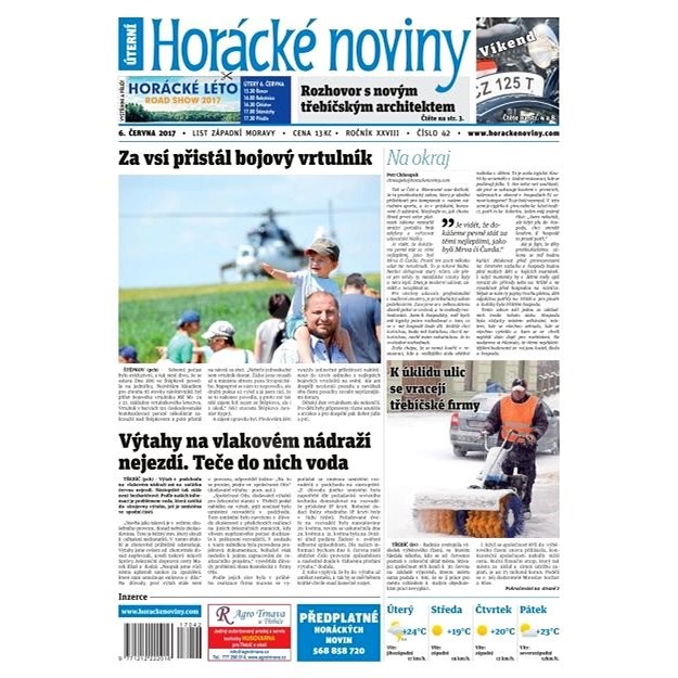 Horácké noviny - Úterý 6.6.2017 č. 042 - Elektronické noviny