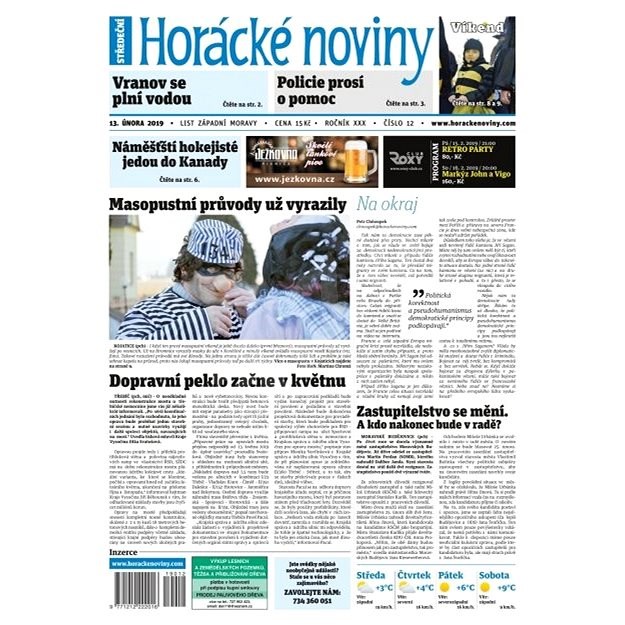 Horácké noviny - Středa 13.1.2019 č. 012 - Elektronické noviny